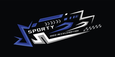 Obraz premium Sport racing stripe car modification wrap sticker vinyl decal graphic