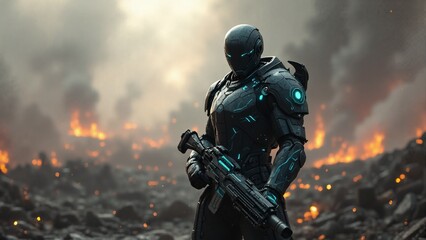 Fototapeta premium Futuristic Soldier