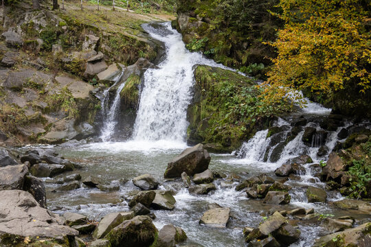 Kamianka Waterfall is located in the Skole Beskids, between the villages of Dubyna and Kamianka. It is a natural landmark on the river of the same name, situated 550 meters above sea level.