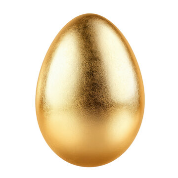 Golden  egg isolated on a transparent background,