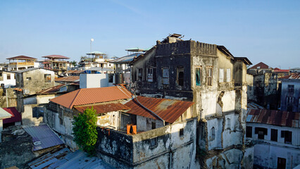 rooftop view over stonetown city