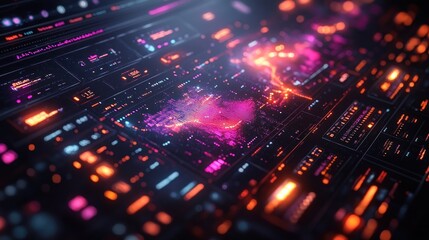 Obraz premium Digital World Interface