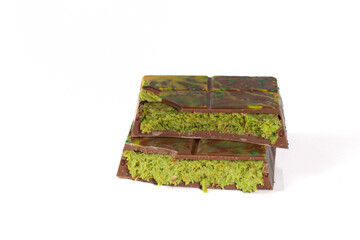 Dubai chocolate, Dubai chocolate with pistachio, kadaif chocolate