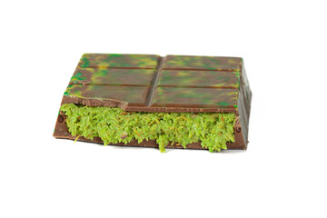 Dubai chocolate, Dubai chocolate with pistachio, kadaif chocolate