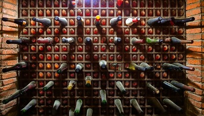 Naklejka premium bottles in the wall