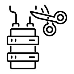Obraz premium A linear icon of network redundancy