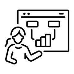 A line style icon of data indexing