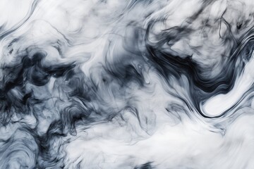 Abstract smoky texture in monochrome shades of black, white, and gray. Fluid and ethereal patterns create a mysterious and atmospheric effect, ideal for backgrounds or artistic designs