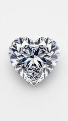 Fototapeta premium Heart-Shaped Diamond on Gradient Background