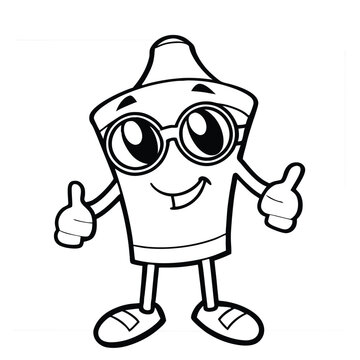 recommend clip art: Cool Thumbs-Up Bottle Character with Sunglasses