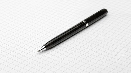 a blue pen lying on the notebook paper