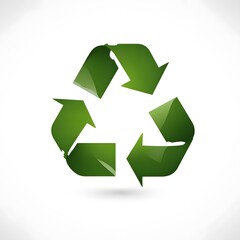 Obraz premium Green Recycling Symbol sustanability Ecology Icon Eco-friendly enviroment Logo Waste management