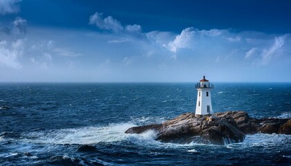 lighthouse in the sea