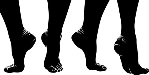 silhouette human feet 