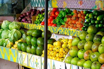 fresh products from a farmer market on zanzibar