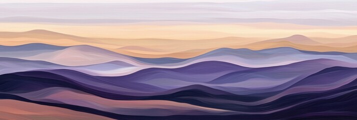 Obraz premium A mountain range with purple hills and a blue sky