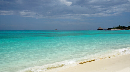 tropical beach on zanzibar island
