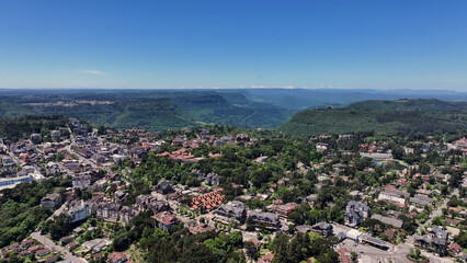 Gramado Skyline At Gramado In Rio Grande Do Sul Brazil. Downtown District. Metropolis Landscape. Highrise Buildings. Gramado Skyline At Gramado In Rio Grande Do Sul Brazil. Beautiful City Skyline.