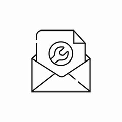 service mail icon sign vector