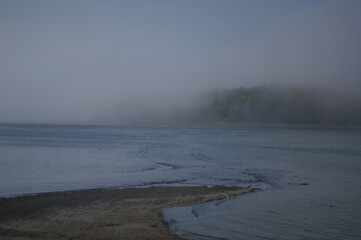misty morning in Maine