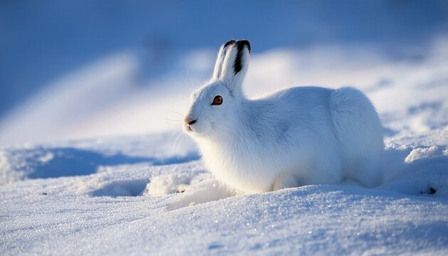 Arctic hare (Lepus arcticus), AI generated