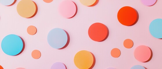 A colorful background with many small circles of different colors