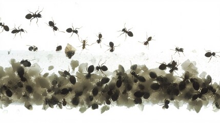 Ants and Sugar: A Close-Up of Nature's Workforce