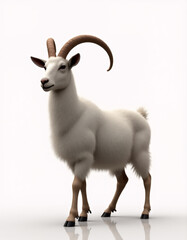 Obraz premium animal portrait on white background. Generative ai.