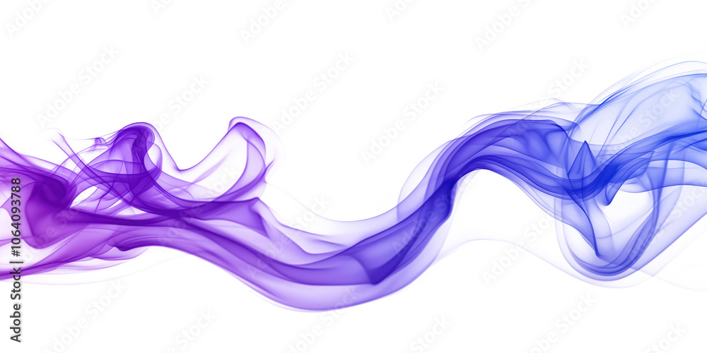 Aufkleber Vibrant abstract design with purple and blue lines, shapes in diagonal pattern. Solid gray background provides contrast to colorful elements. Dynamic composition without depth or texture. Transparent.