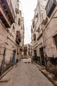 Alley in Al Balad,  historic center of Jeddah, Saudi Arabia