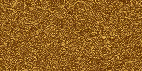 Golden abstract textured metallic background with organic patterns
