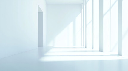 Obraz premium Light-filled architectural space with soft shadows