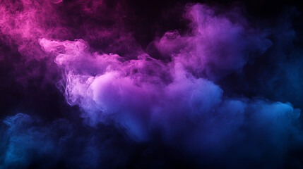 Cosmic clouds in vibrant purple and blue hues