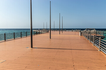 View of a pier at corniche promenade in Jeddah, Saudi Arabia © Matyas Rehak