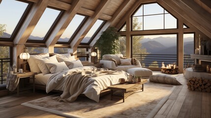 Charming farmhouse bedroom with hardwood floors, a perfect blend of rustic decor and cozy, country-inspired style.