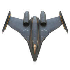 Fighter drone isolated on white created with Generative AI