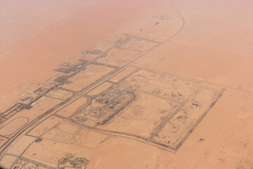 Aerial view of the equestrian club near Riyadh, Saudi Arabia