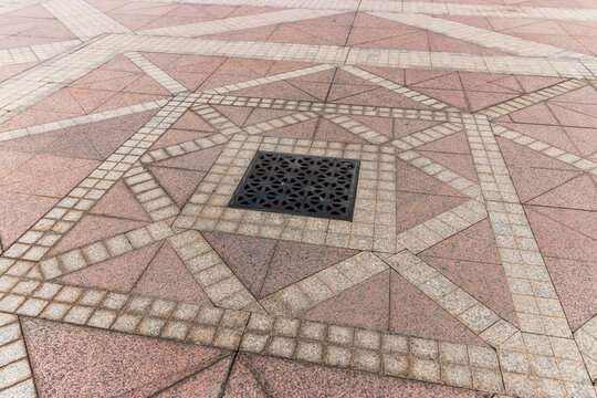 Drain on Deera (Justice) Square in Riyadh, Saudi Arabia. Used to collect the blood of beheaded individuals.