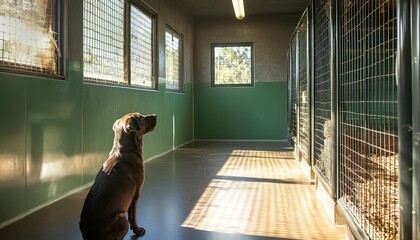 Animal rescue shelter with enclosures and adoption facilities