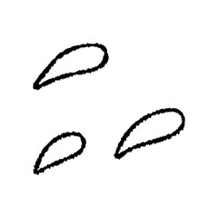 手描き風　汗のマークのイラスト