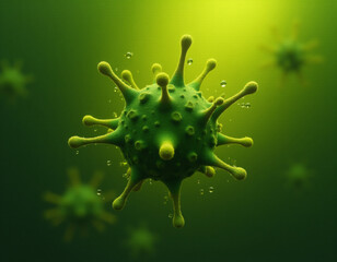 atom of virus concept. Generative ai.