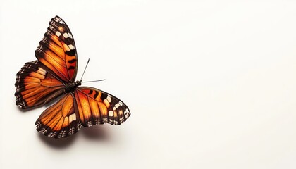 Obraz premium Butterfly landing on text space, perfect for banner design