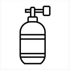 air tank vector icon line sign
