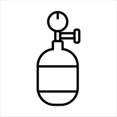 air tank vector icon line sign