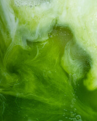 Macro image of a Matcha Latte © ClareJoPhoto