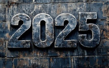 Number "2025" 3d vector on beautiful background 