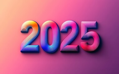Number "2025" 3d vector professional 