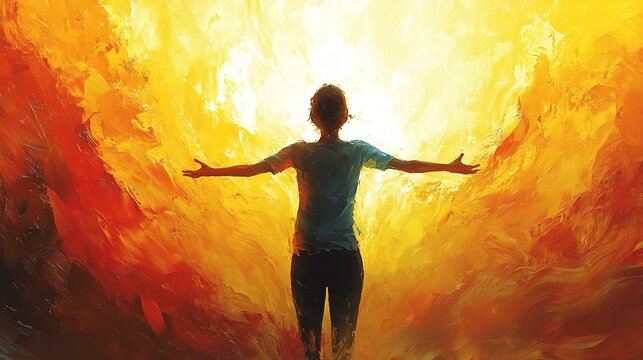 Embrace manic exhilaration in abstract art. Mental health