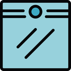 Simple icon of a modern window with horizontal lines representing blinds being pulled up