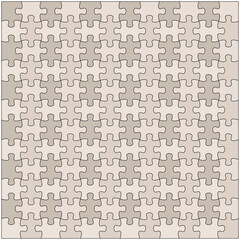 Jigsaw puzzle background. with 144 pieces  Editable stroke vector.	
